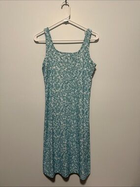Sleeveless Columbia Aqua Patterned Tank Dress